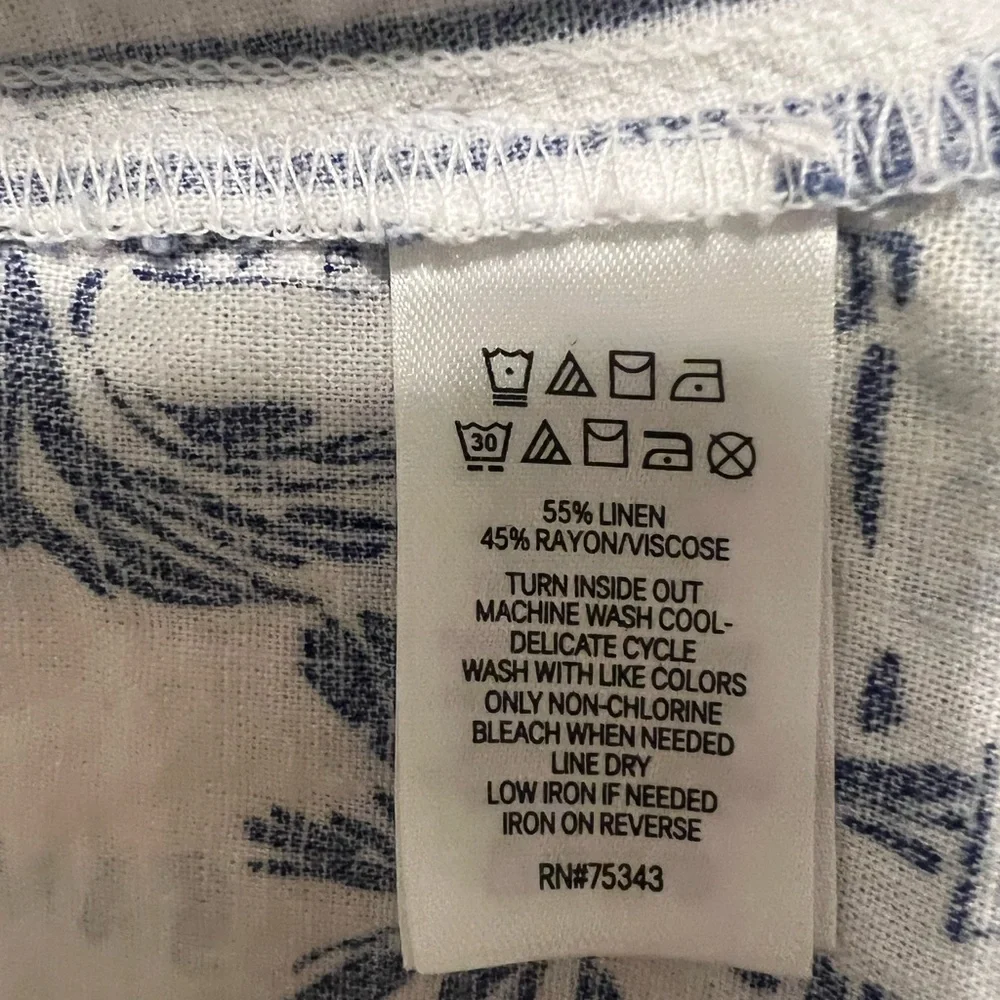 Calypso St. Barth Navy and White Floral dress - Picture 6 of 6